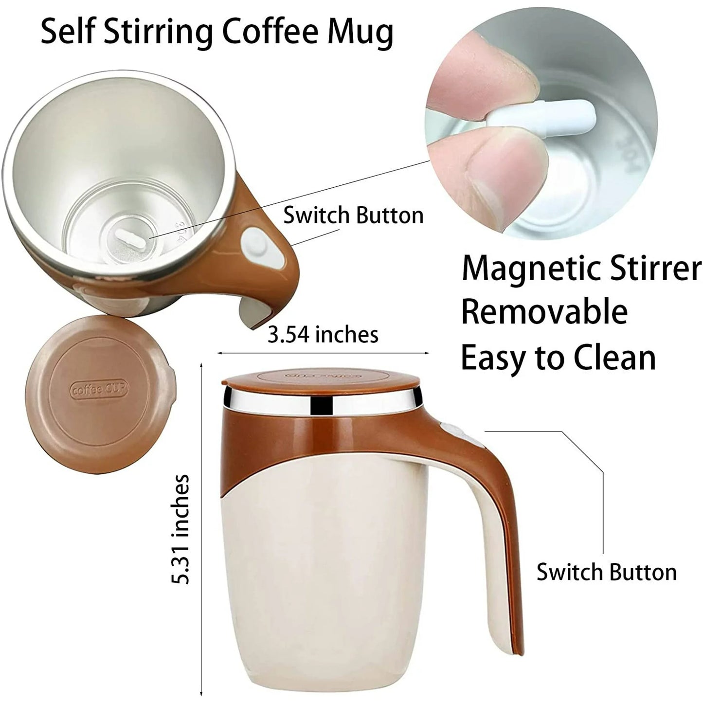 🍵Simple Mess-Free Self Stirring Cup