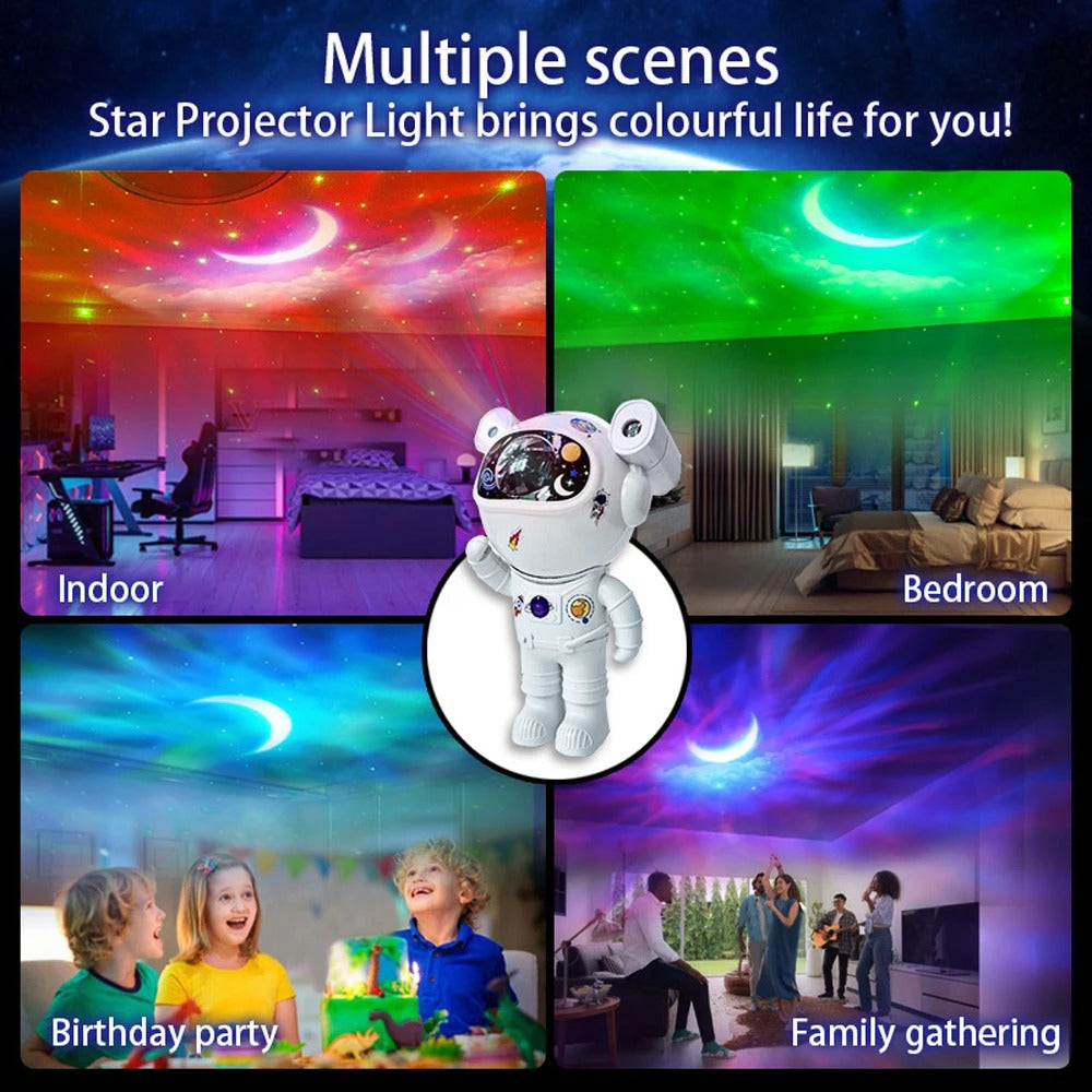🚀Star Projector Galaxy Night Light - Astronaut Space Projector